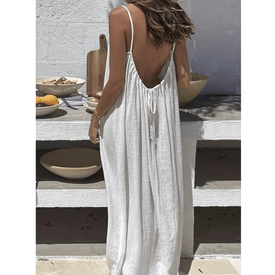 AFILA™ – Casual Backless Cami Summer Dress - Beaumonts Closet Toronto