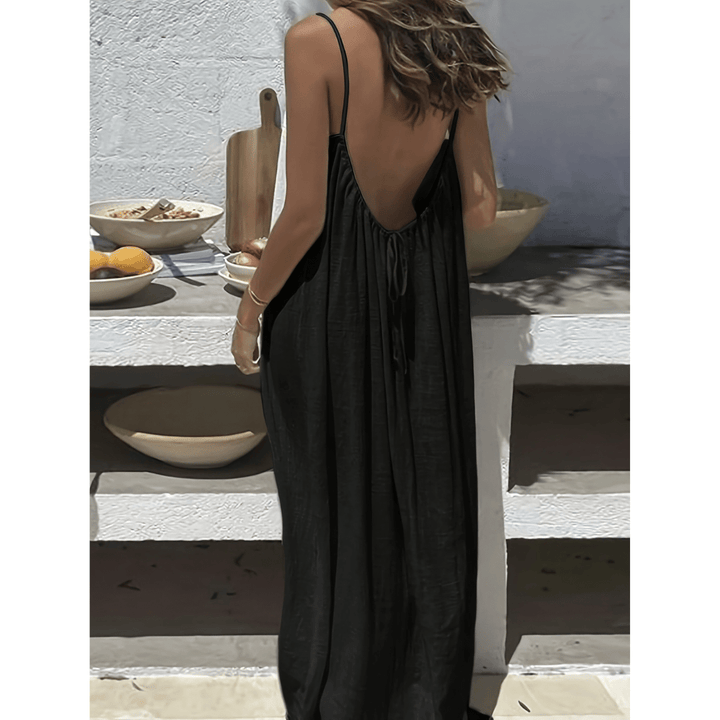 AFILA™ – Casual Backless Cami Summer Dress - Beaumonts Closet Toronto