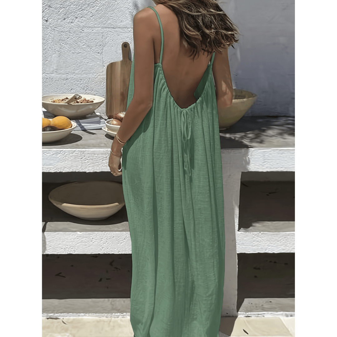 AFILA™ – Casual Backless Cami Summer Dress - Beaumonts Closet Toronto