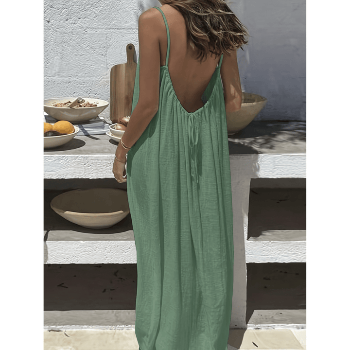 AFILA™ – Casual Backless Cami Summer Dress - Beaumonts Closet Toronto