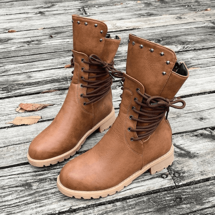 AINSLEY™ - Trendy All - Match Comfortable Walking Boots - Beaumonts Closet Toronto