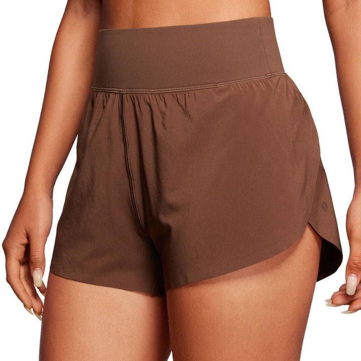 ALABI™ – Comfy High - Waist Split Hem Shorts - Beaumonts Closet Toronto