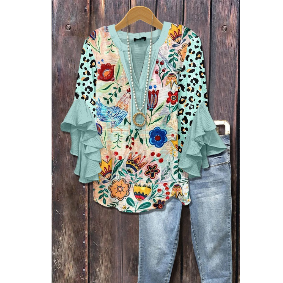 AMARRI™ - Classy Mixed Floral Vintage Blouse - Beaumonts Closet Toronto