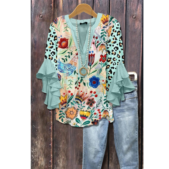 AMARRI™ - Classy Mixed Floral Vintage Blouse - Beaumonts Closet Toronto
