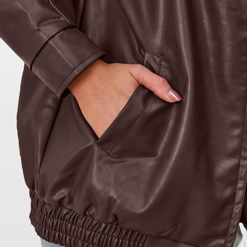 ANNETTE™ – Modern Oversized Vintage Inspired Biker Jacket - Beaumonts Closet Toronto