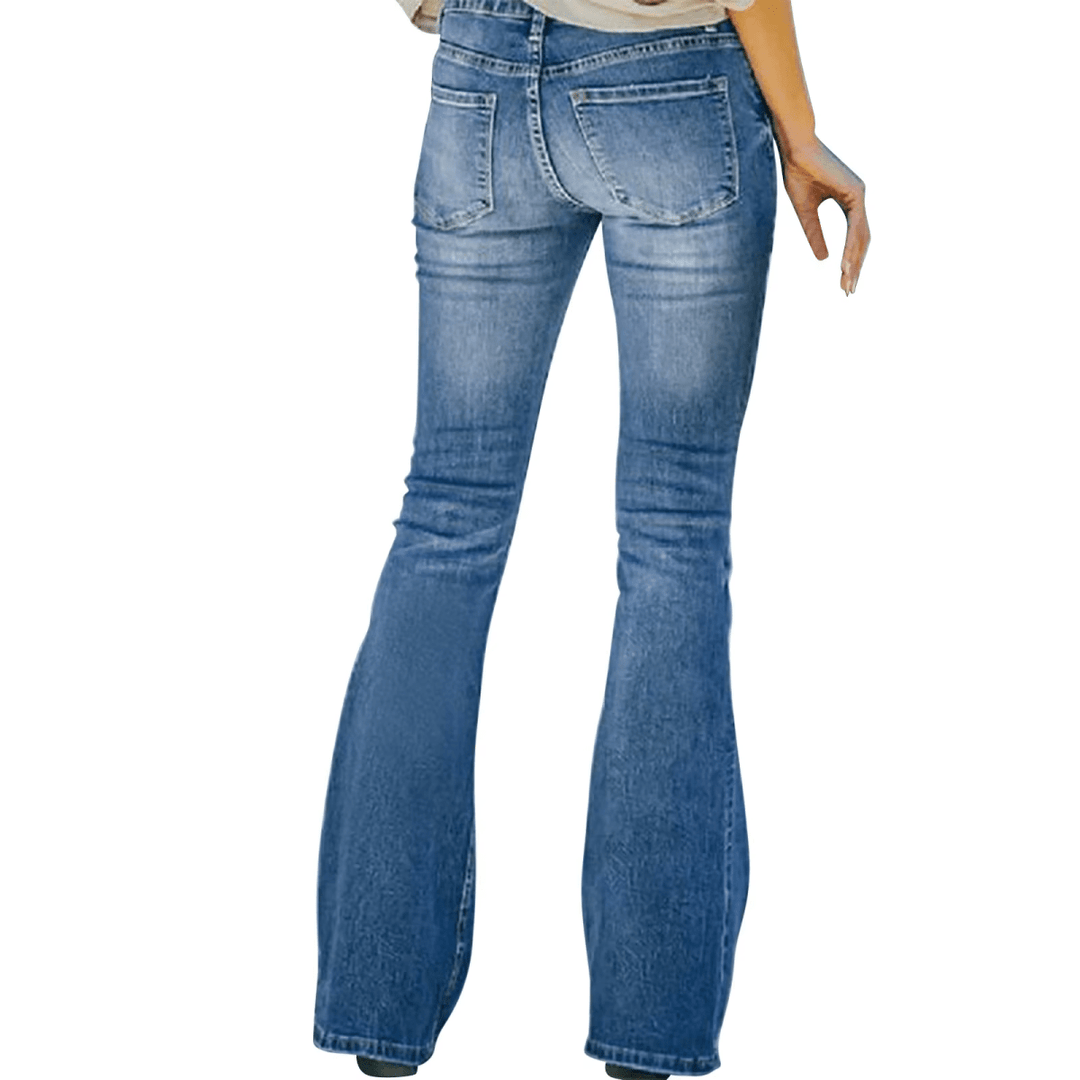 AVELINE™ - Comfortable High Waist Vintage Flared Jeans - Beaumonts Closet Toronto