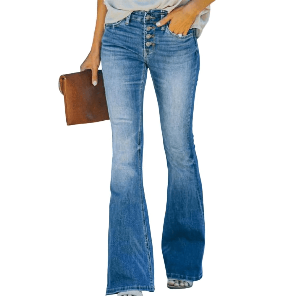 AVELINE™ - Comfortable High Waist Vintage Flared Jeans - Beaumonts Closet Toronto