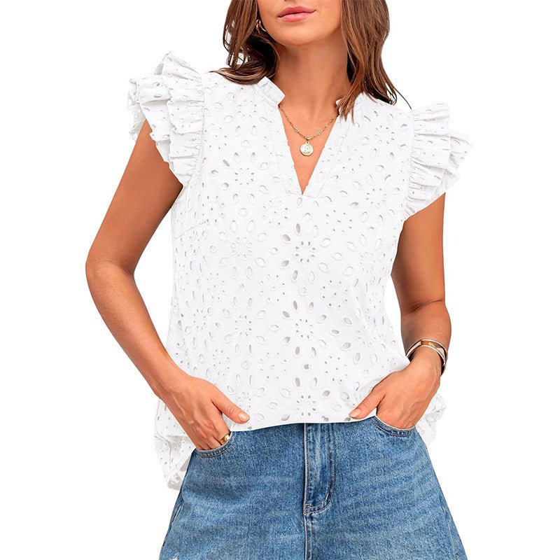 AVESSA™ – Comfy Daily Cap Sleeve Summer Boho Top - Beaumonts Closet Toronto