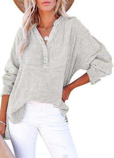 AYLA™ – Casual V - Neck Blouse - Beaumonts Closet Toronto