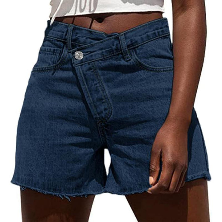 BITUIN™ – Casual High Waisted Crossover Summer Shorts - Beaumonts Closet Toronto