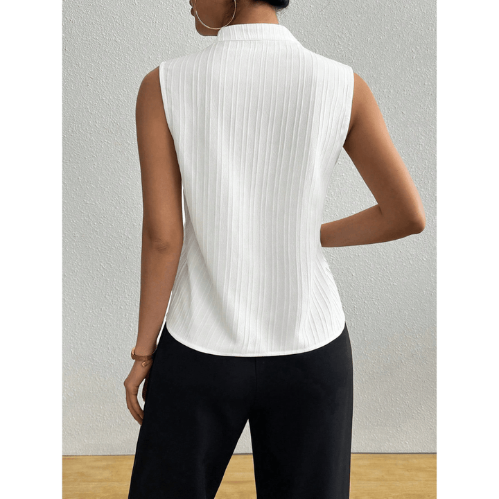 BLESSICA™ – Classic Sleeveless Striped Top - Beaumonts Closet Toronto