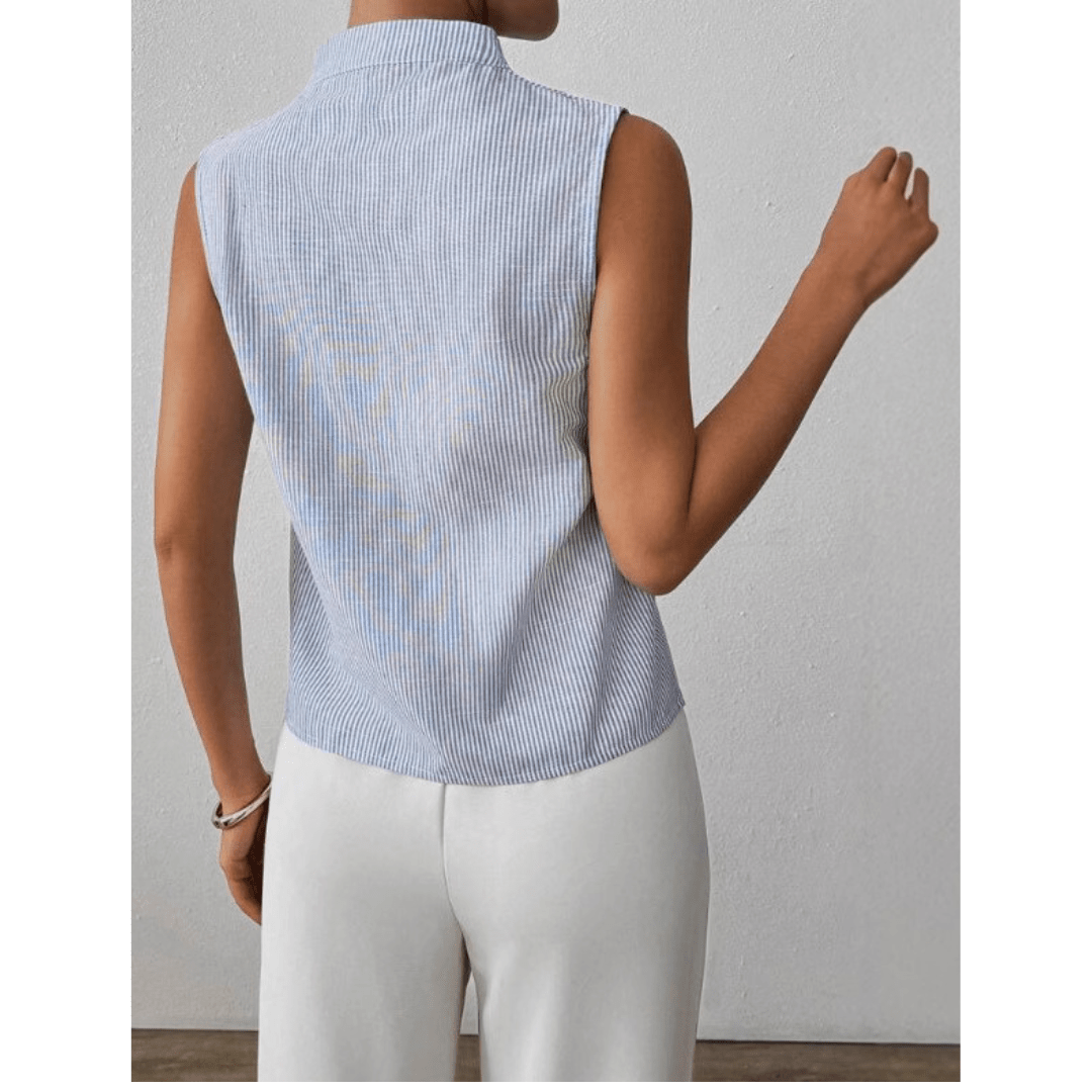 BLESSICA™ – Classic Sleeveless Striped Top - Beaumonts Closet Toronto