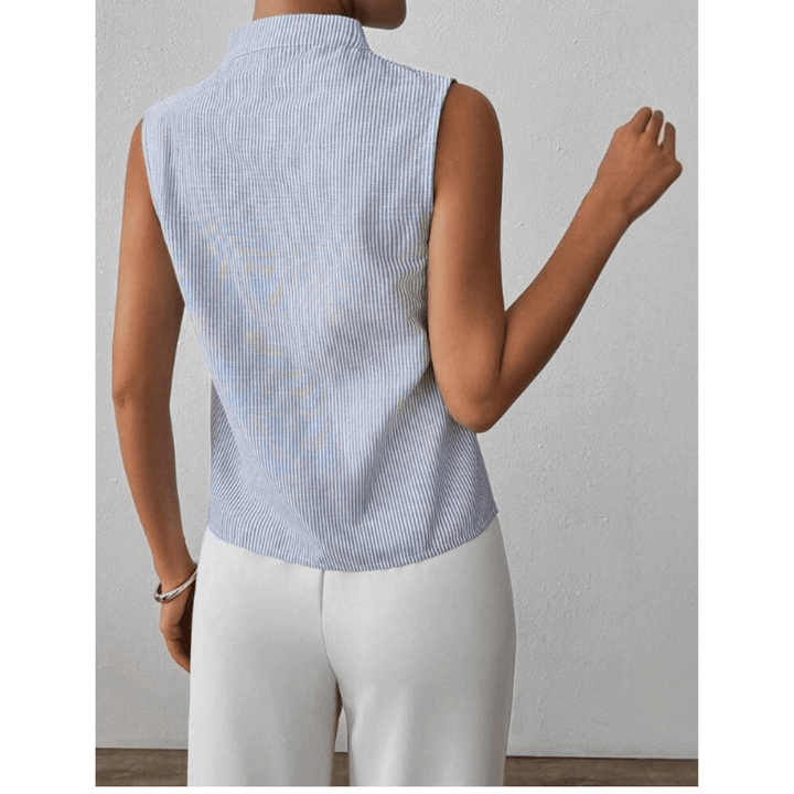 BLESSICA™ – Classic Sleeveless Striped Top - Beaumonts Closet Toronto
