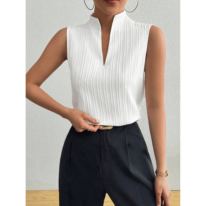BLESSICA™ – Classic Sleeveless Striped Top - Beaumonts Closet Toronto