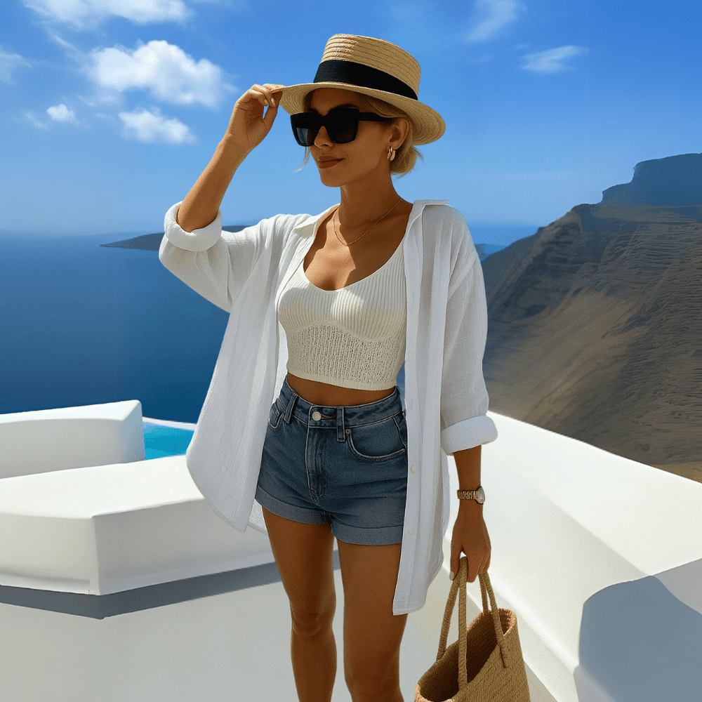 BLESSIE™ - Casual Ibiza Blouse - Beaumonts Closet Toronto