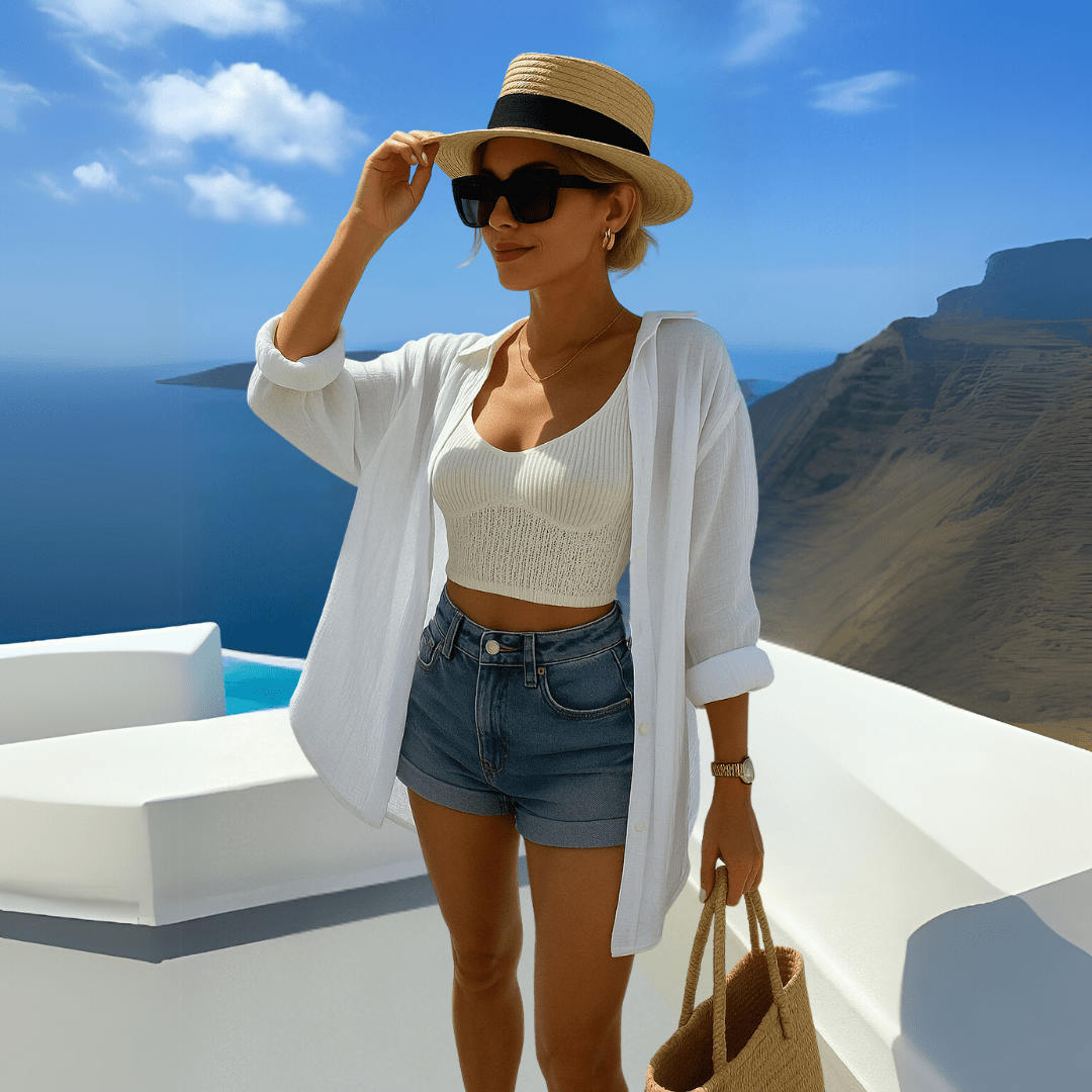 BLESSIE™ - Casual Ibiza Blouse - Beaumonts Closet Toronto