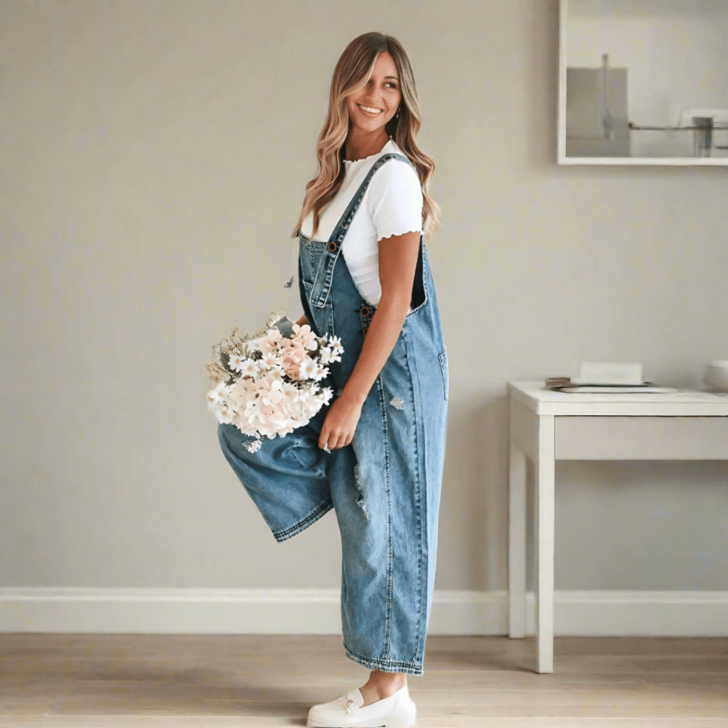 CARMELITA™ – Vintage Wash Adjustable Jumpsuit - Beaumonts Closet Toronto