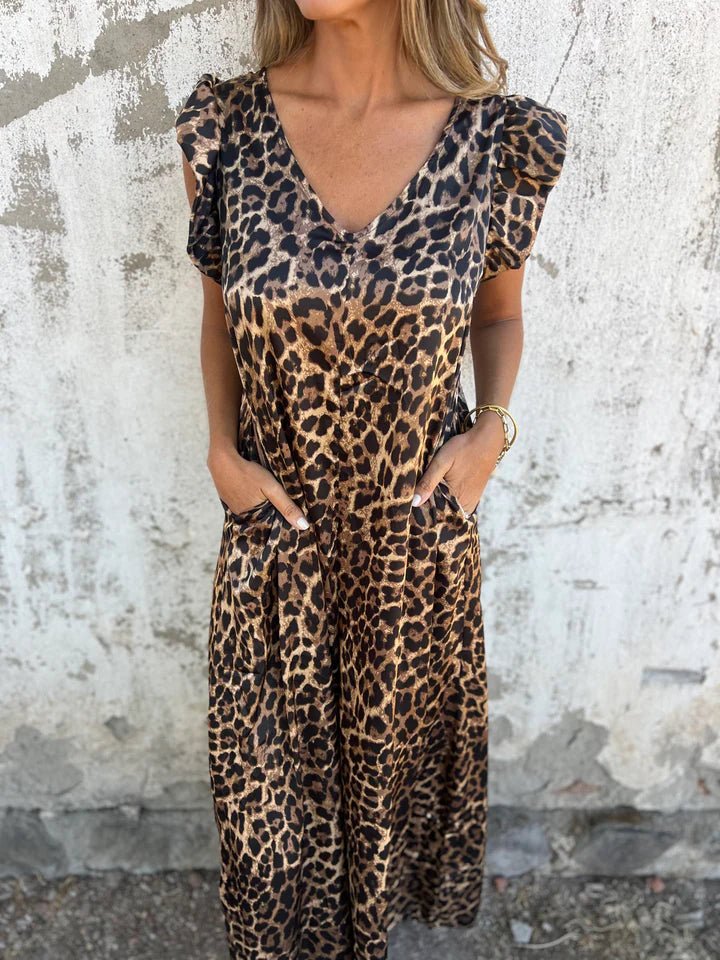 CASSANDRA™ - Trendy V - Neck Jumpsuit - Beaumonts Closet Toronto