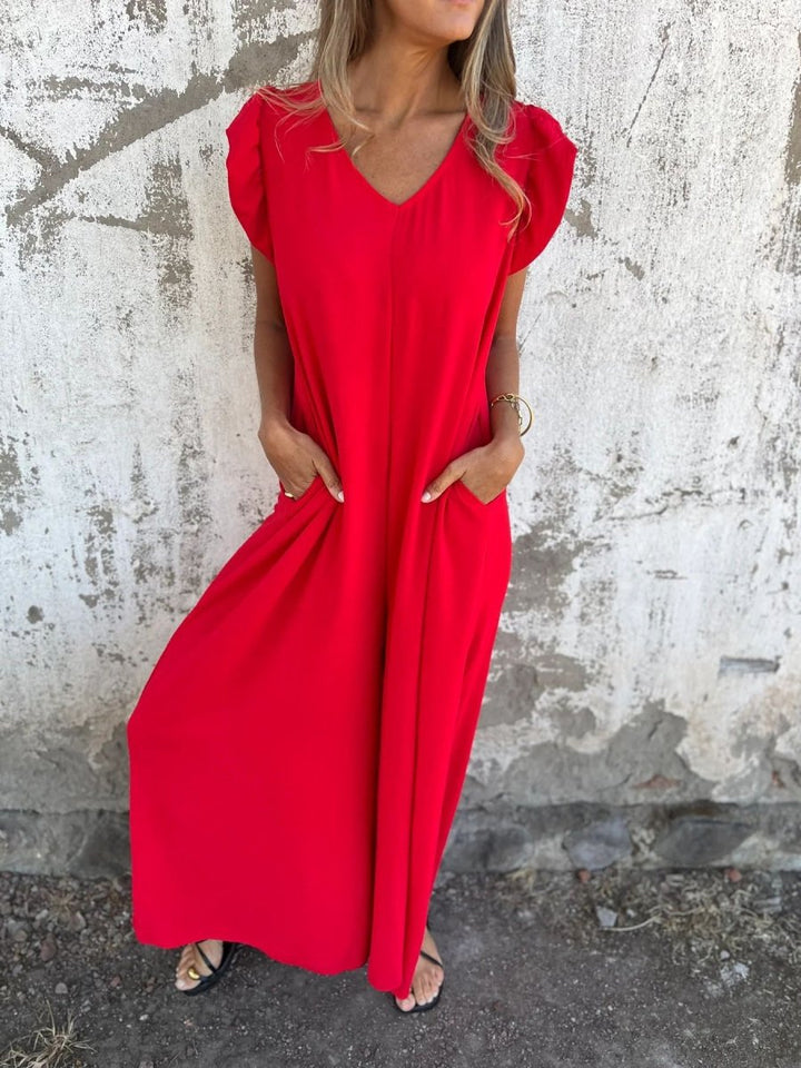 CASSANDRA™ - Trendy V - Neck Jumpsuit - Beaumonts Closet Toronto