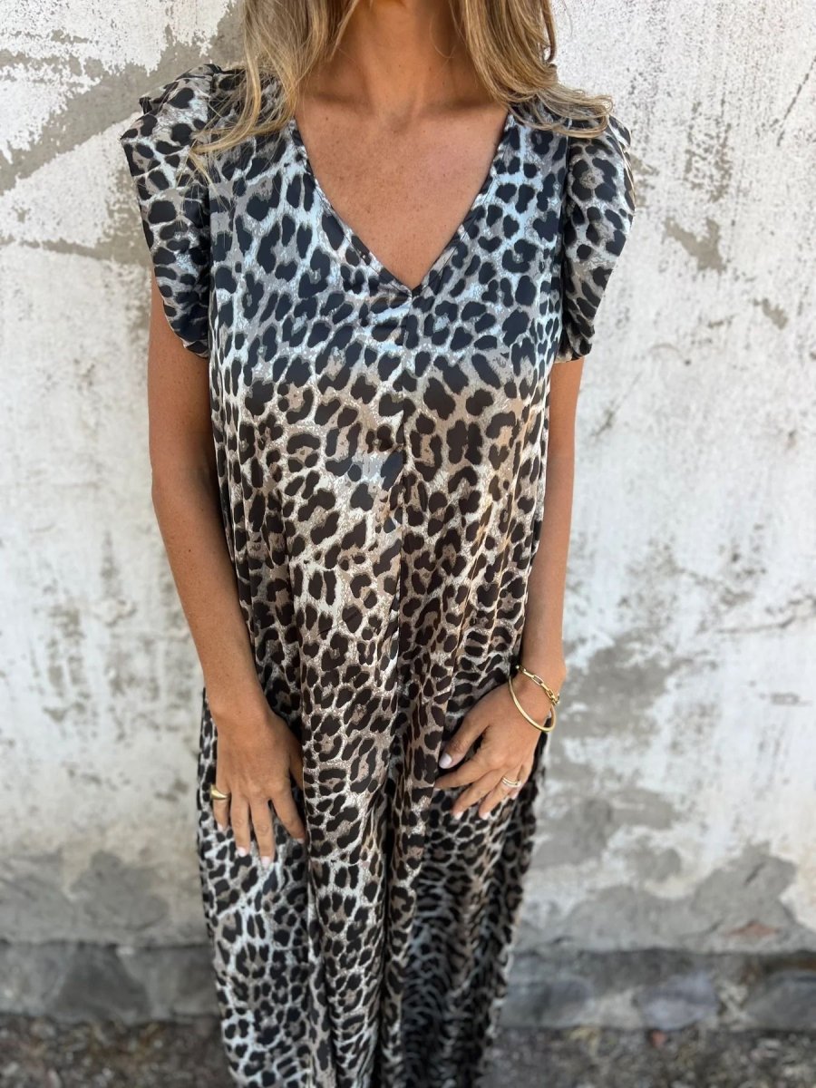 CASSANDRA™ - Trendy V - Neck Jumpsuit - Beaumonts Closet Toronto