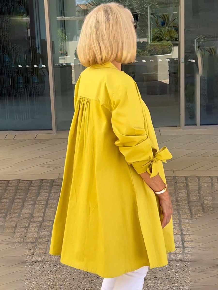 CÉLINA™ - Classy Long Shirt Jacket - Beaumonts Closet Toronto