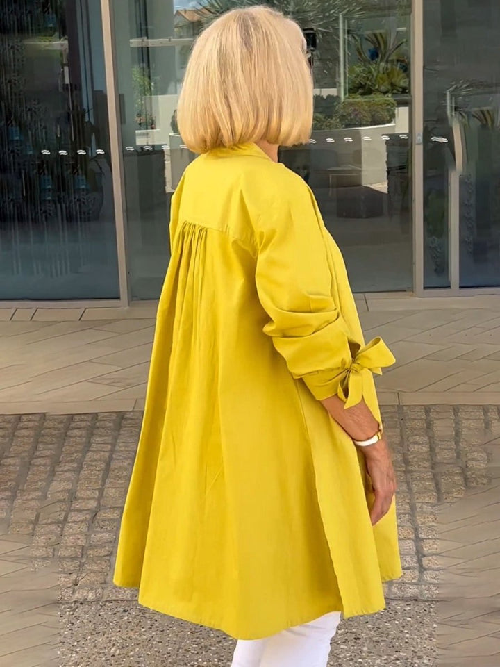 CÉLINA™ - Classy Long Shirt Jacket - Beaumonts Closet Toronto