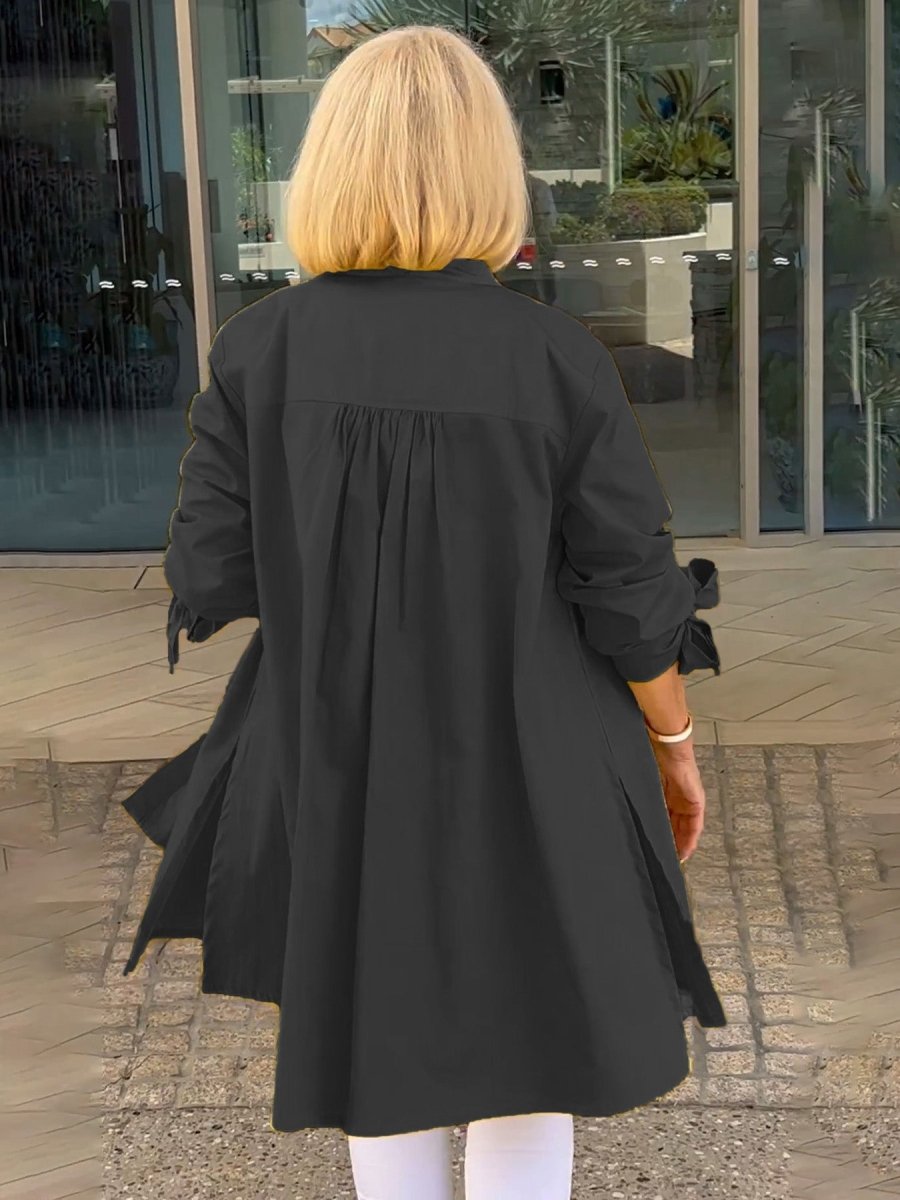 CÉLINA™ - Classy Long Shirt Jacket - Beaumonts Closet Toronto