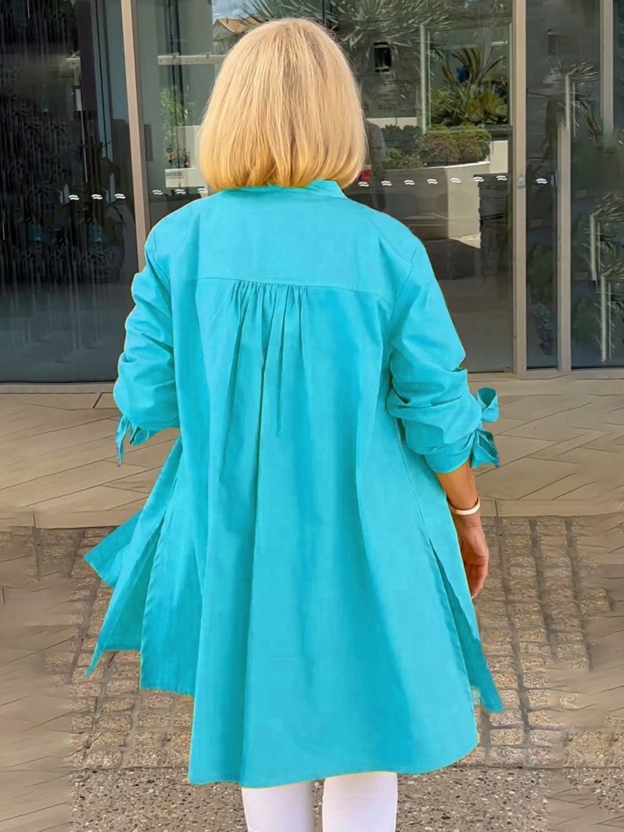CÉLINA™ - Classy Long Shirt Jacket - Beaumonts Closet Toronto