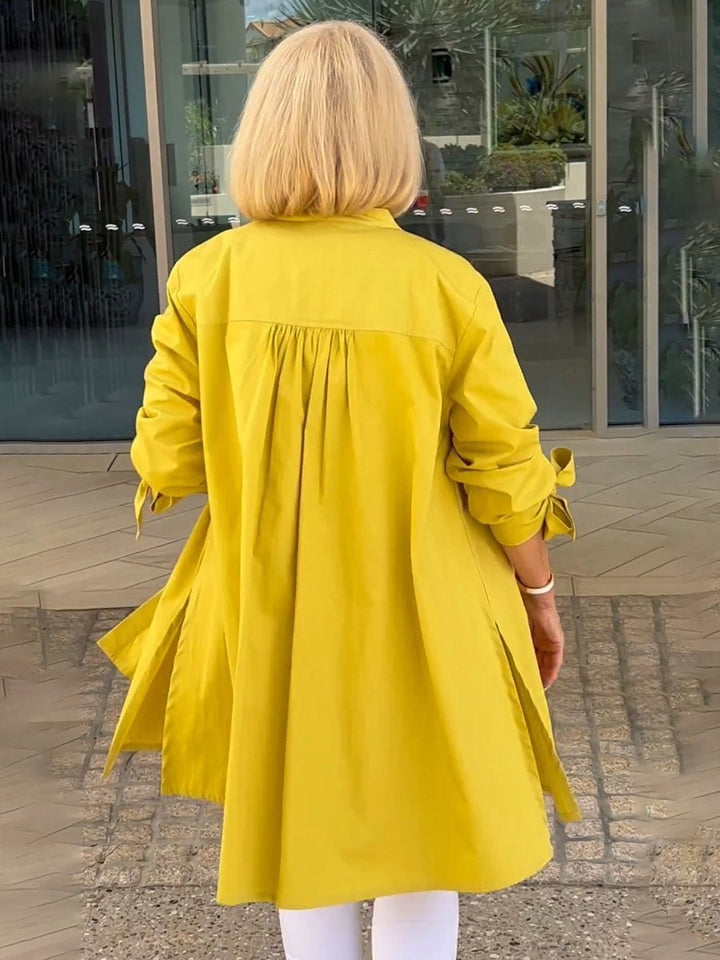 CÉLINA™ - Classy Long Shirt Jacket - Beaumonts Closet Toronto