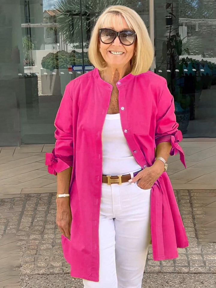 CÉLINA™ - Classy Long Shirt Jacket - Beaumonts Closet Toronto