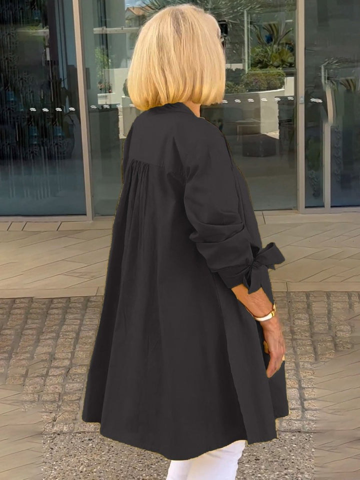 CÉLINA™ - Classy Long Shirt Jacket - Beaumonts Closet Toronto