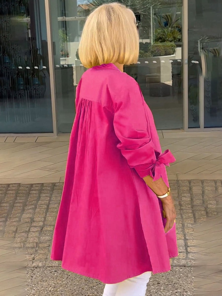 CÉLINA™ - Classy Long Shirt Jacket - Beaumonts Closet Toronto