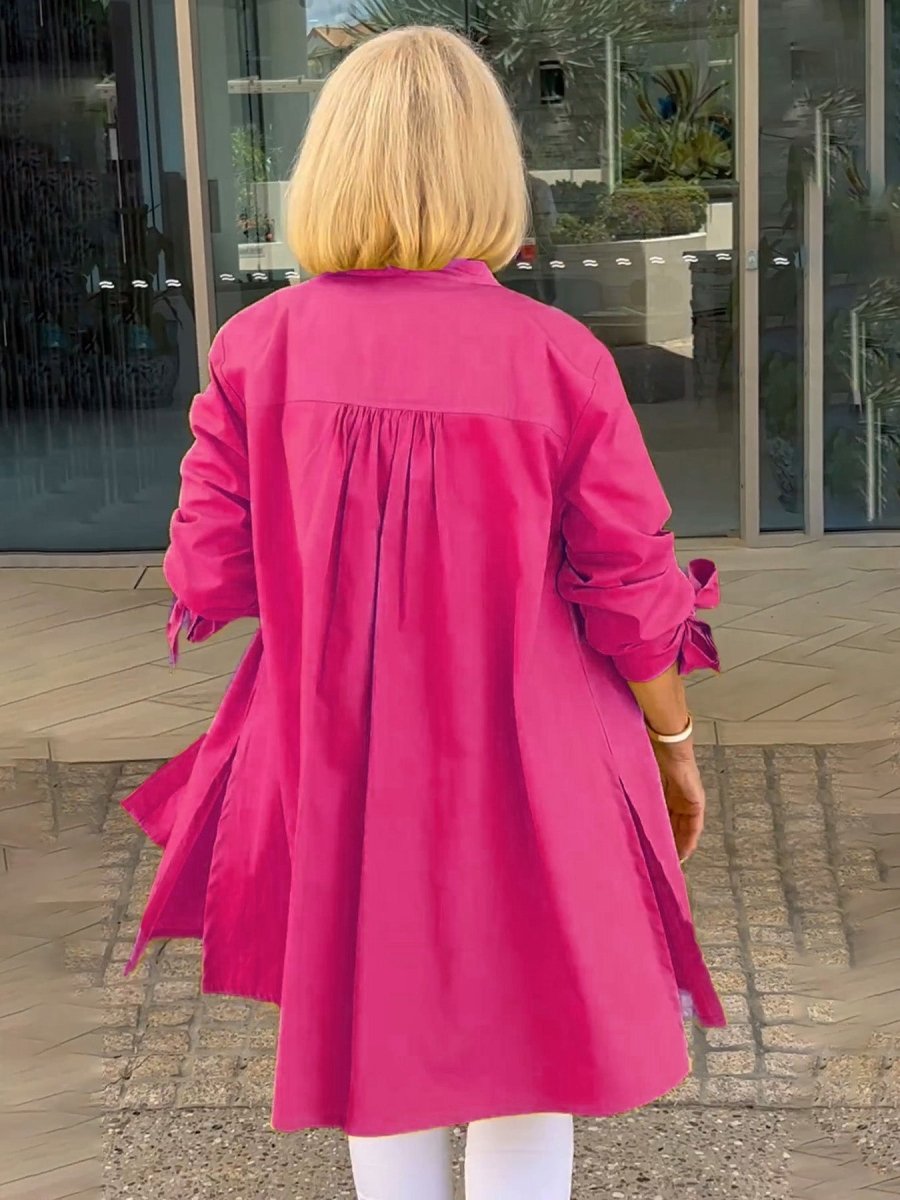CÉLINA™ - Classy Long Shirt Jacket - Beaumonts Closet Toronto