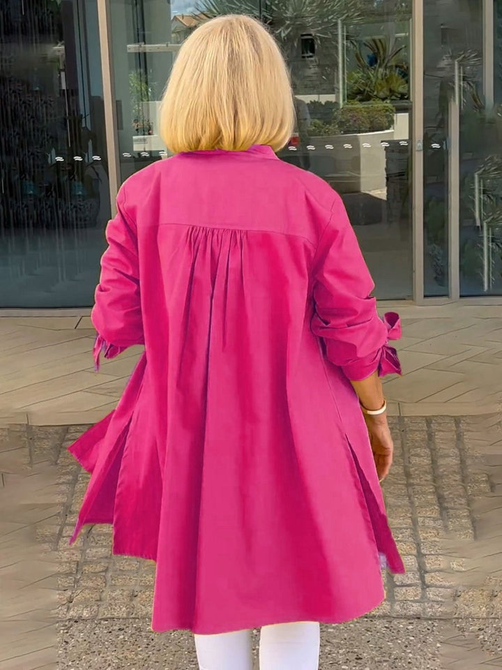 CÉLINA™ - Classy Long Shirt Jacket - Beaumonts Closet Toronto