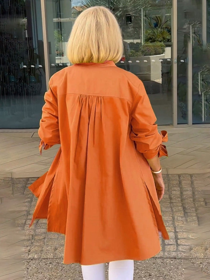 CÉLINA™ - Classy Long Shirt Jacket - Beaumonts Closet Toronto