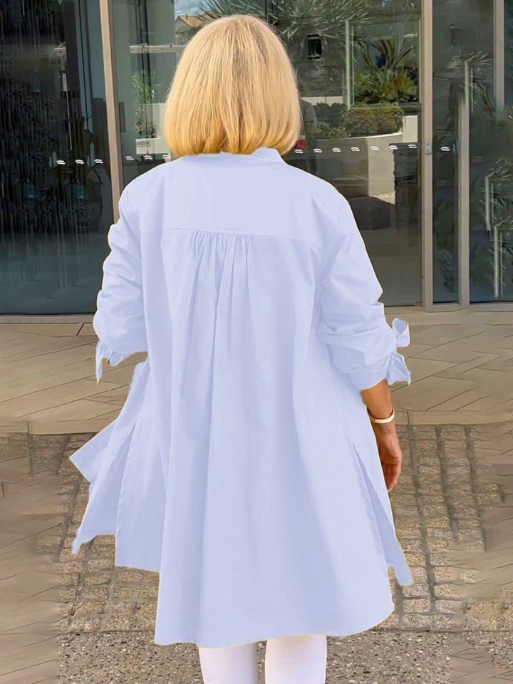 CÉLINA™ - Classy Long Shirt Jacket - Beaumonts Closet Toronto