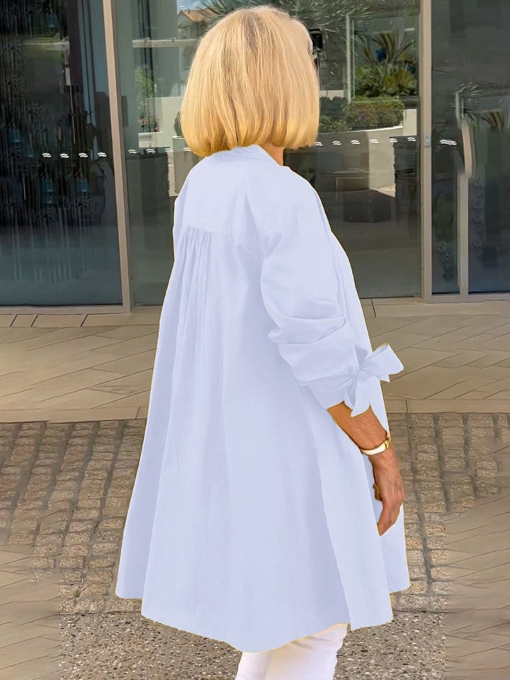 CÉLINA™ - Classy Long Shirt Jacket - Beaumonts Closet Toronto