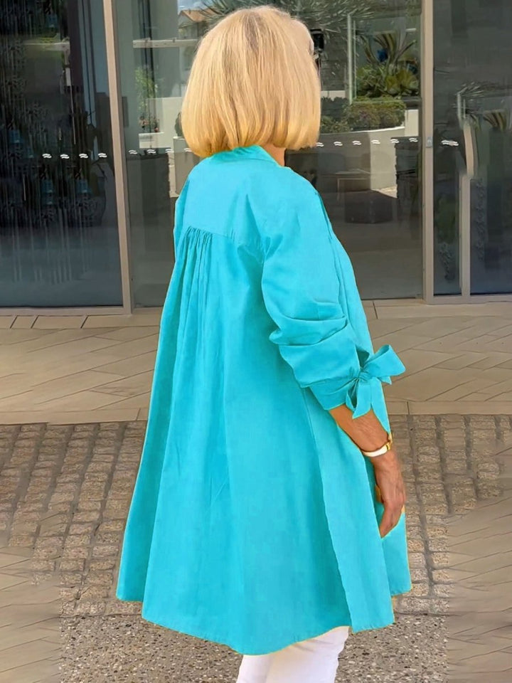 CÉLINA™ - Classy Long Shirt Jacket - Beaumonts Closet Toronto