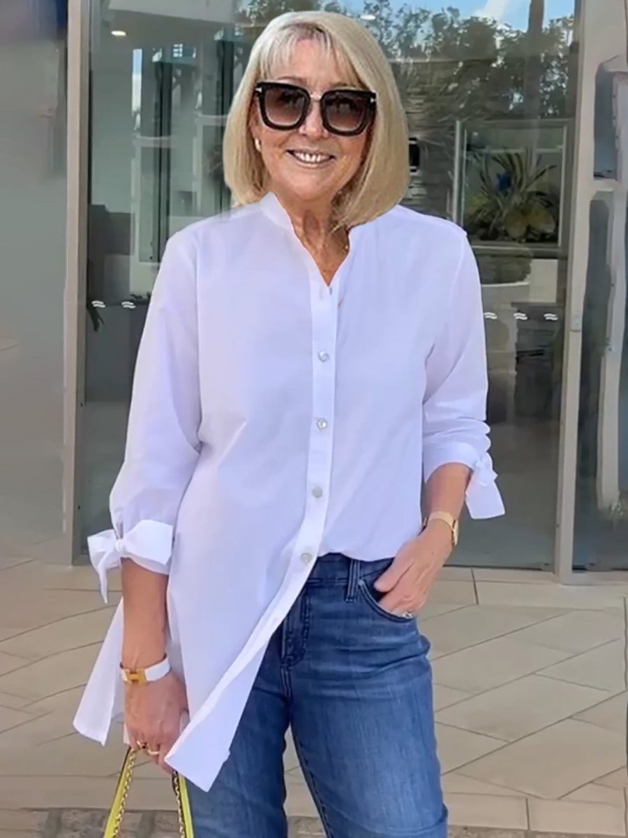 CÉLINA™ - Classy Long Shirt Jacket - Beaumonts Closet Toronto