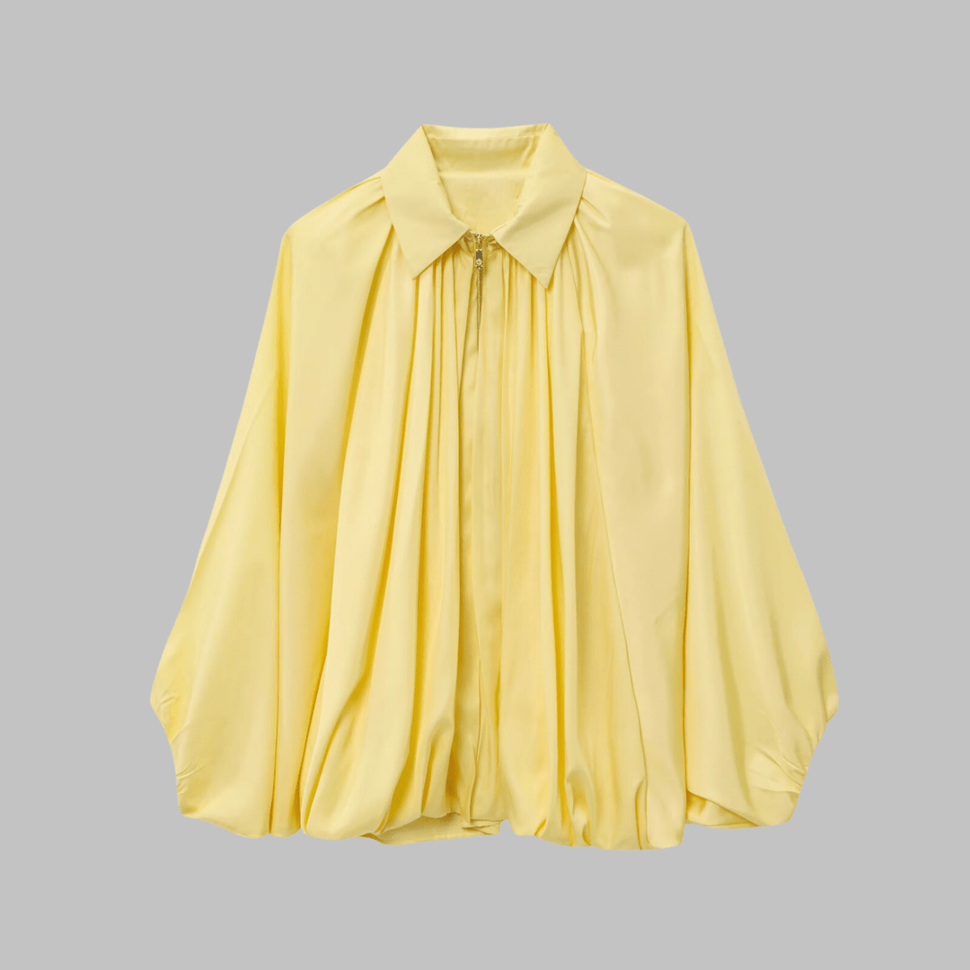 CHARLIZE™ - Vintage Oversized Puffed Batwing Sleeve Bomber Jacket - Beaumonts Closet Toronto