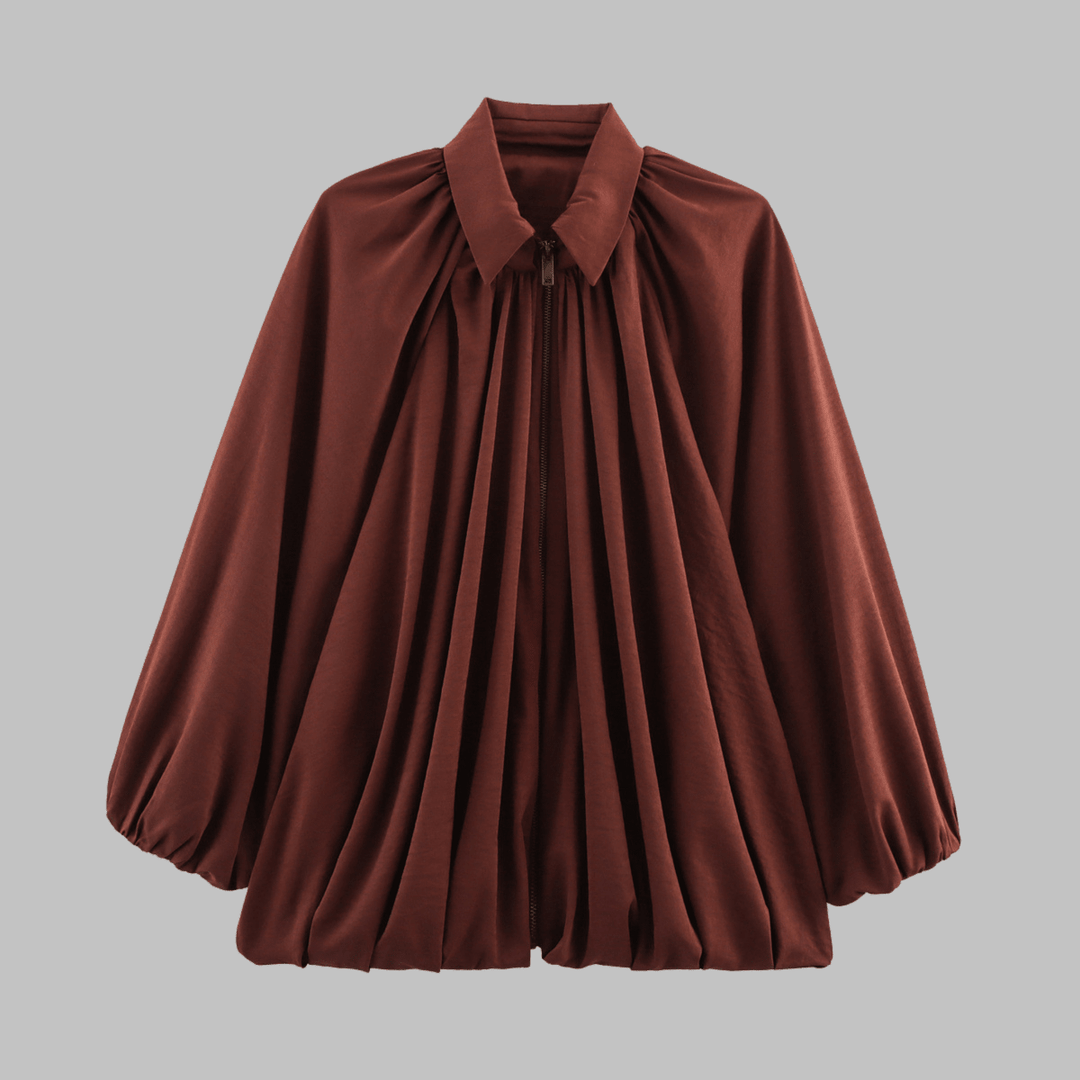 CHARLIZE™ - Vintage Oversized Puffed Batwing Sleeve Bomber Jacket - Beaumonts Closet Toronto