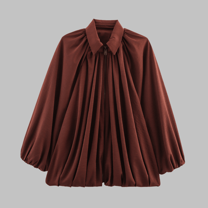 CHARLIZE™ - Vintage Oversized Puffed Batwing Sleeve Bomber Jacket - Beaumonts Closet Toronto