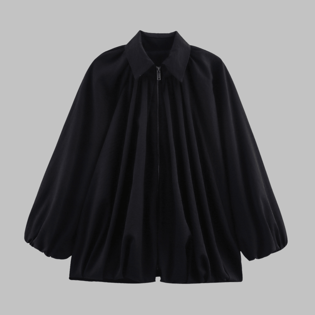 CHARLIZE™ - Vintage Oversized Puffed Batwing Sleeve Bomber Jacket - Beaumonts Closet Toronto