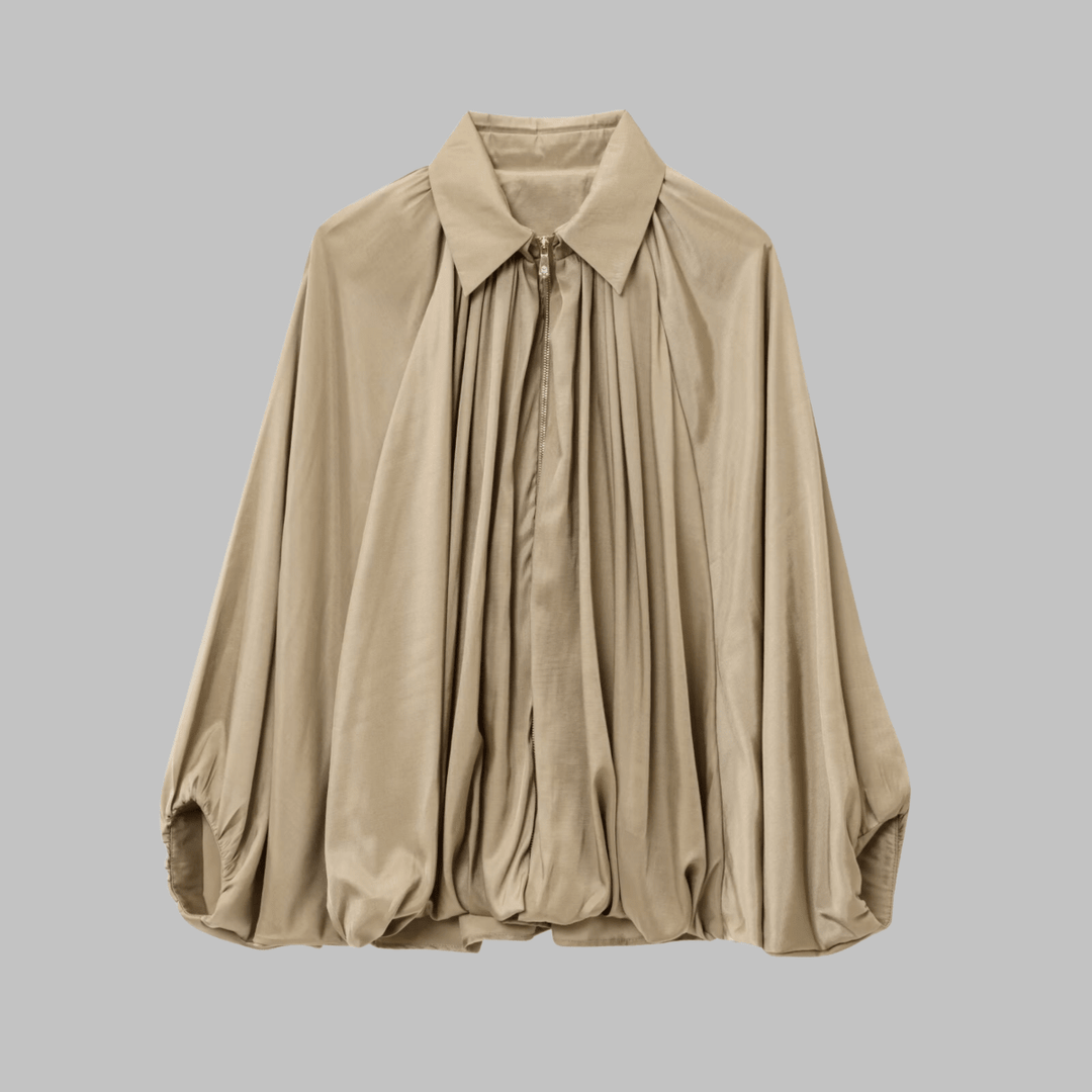 CHARLIZE™ - Vintage Oversized Puffed Batwing Sleeve Bomber Jacket - Beaumonts Closet Toronto