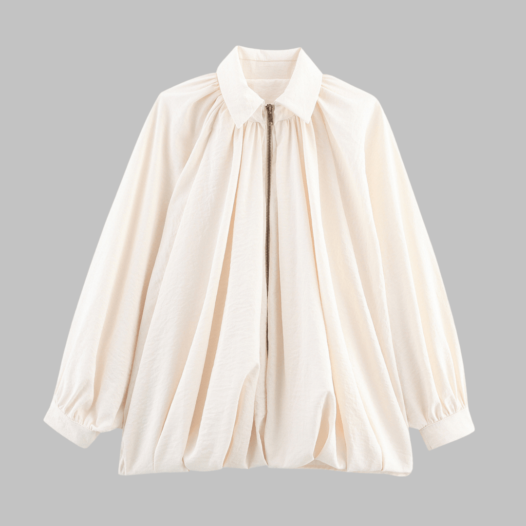 CHARLIZE™ - Vintage Oversized Puffed Batwing Sleeve Bomber Jacket - Beaumonts Closet Toronto