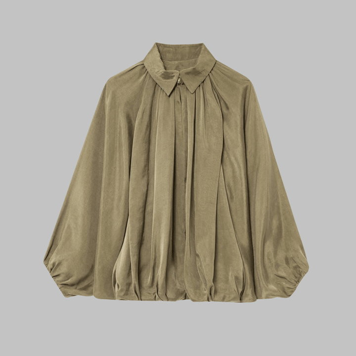 CHARLIZE™ - Vintage Oversized Puffed Batwing Sleeve Bomber Jacket - Beaumonts Closet Toronto