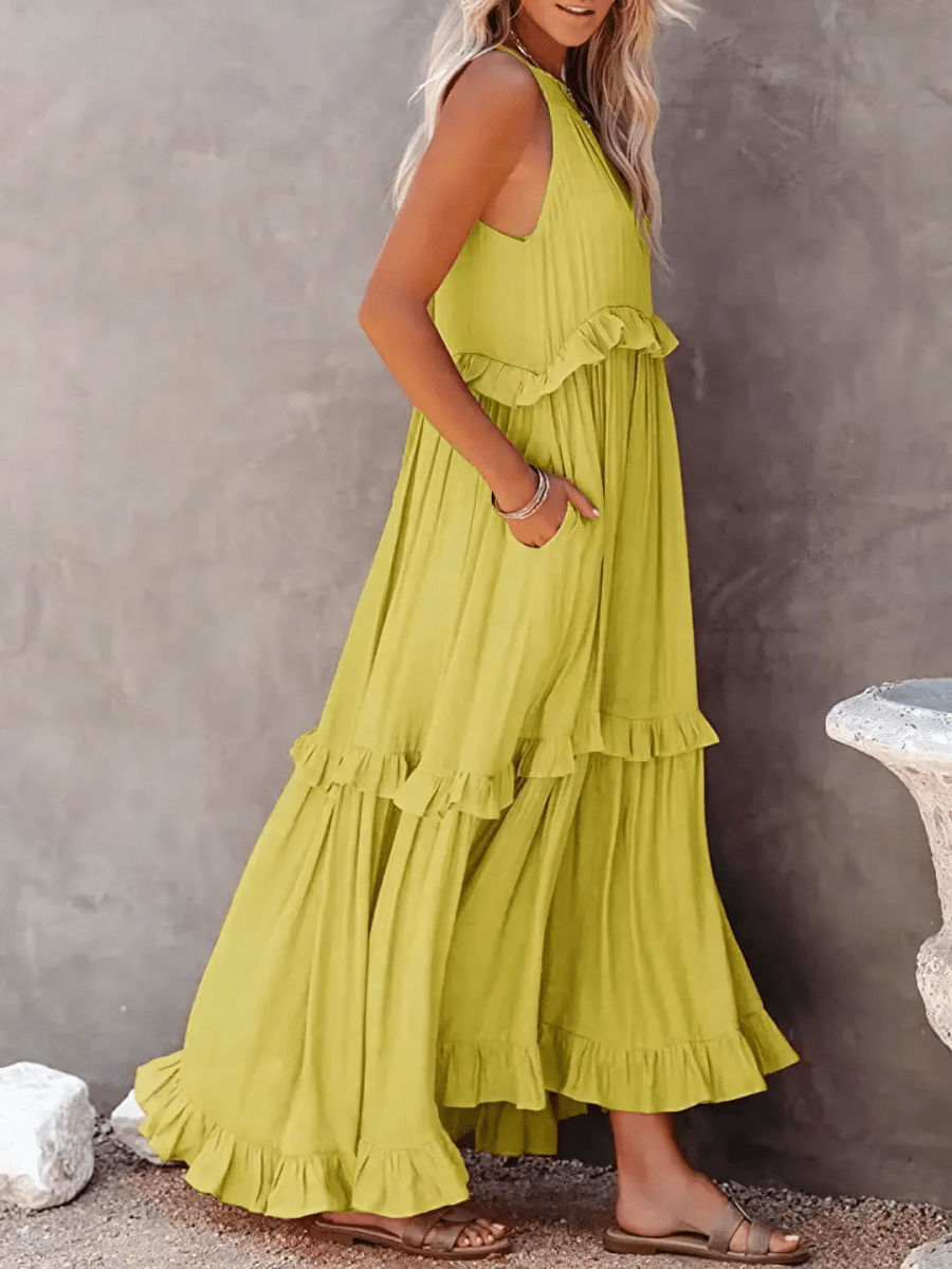 CHERRY™ - Flow & Flutter Maxi Dress - Beaumonts Closet Toronto