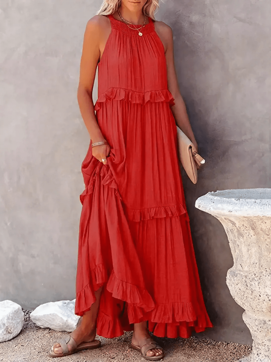 CHERRY™ - Flow & Flutter Maxi Dress - Beaumonts Closet Toronto
