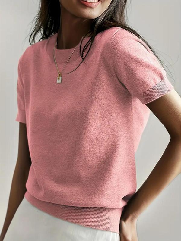 CIELA™ – Lightweight Short Sleeve Crewneck Pullover Top - Beaumonts Closet Toronto