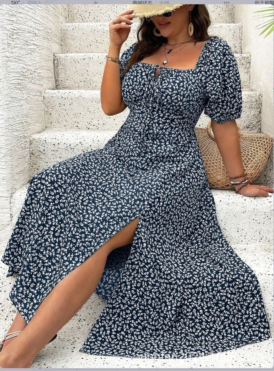 CLAIRE™ - Elegant Floral Maxi Dress - Beaumonts Closet Toronto
